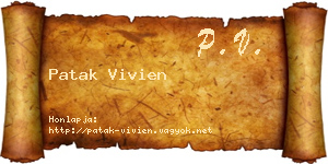 Patak Vivien névjegykártya